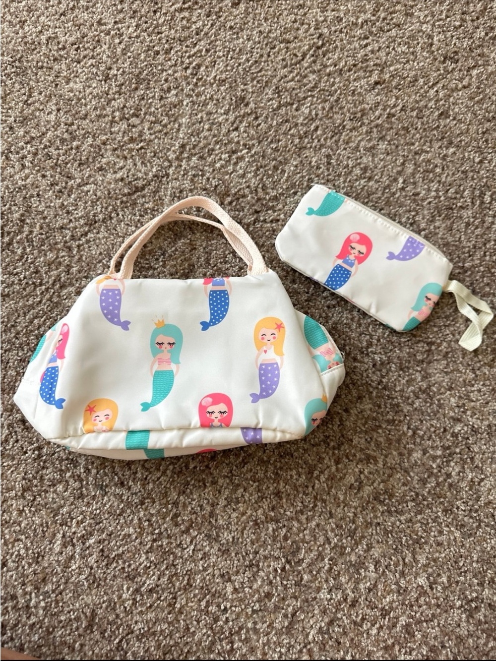Kids Mermaid Lunch Bag & Extra Pouch